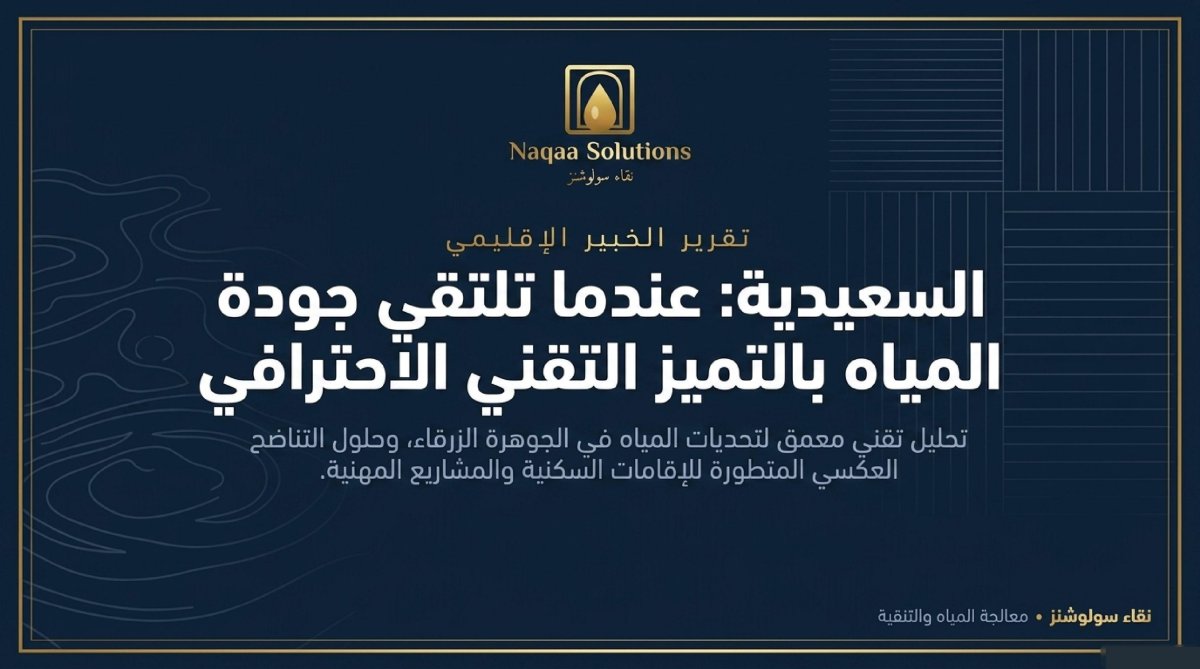 جهاز التناضح العكسي في سعيدية 2026: ماء صحي في مواجهة الكلس والهواء البحري